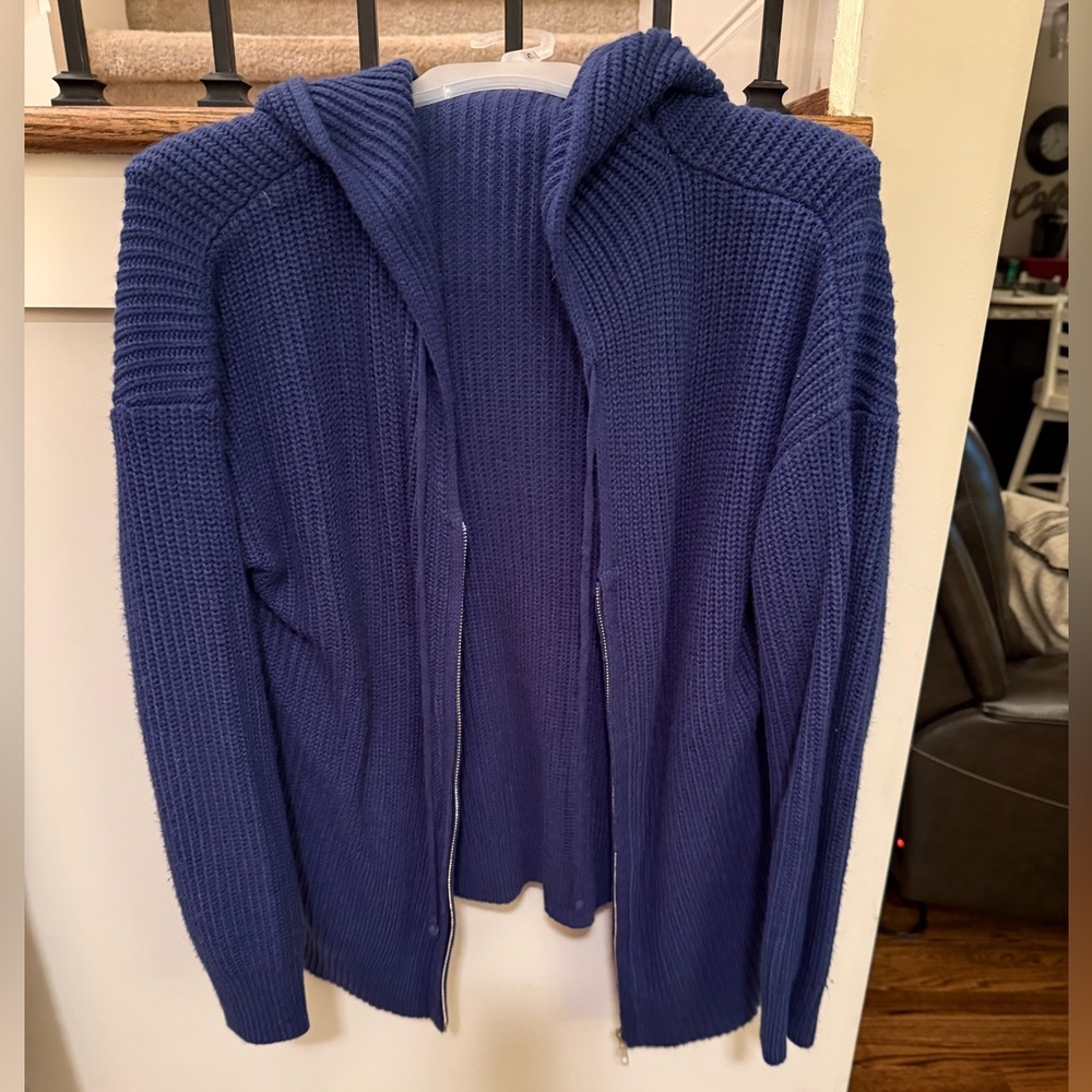 Women's Blue Hooded Sweater